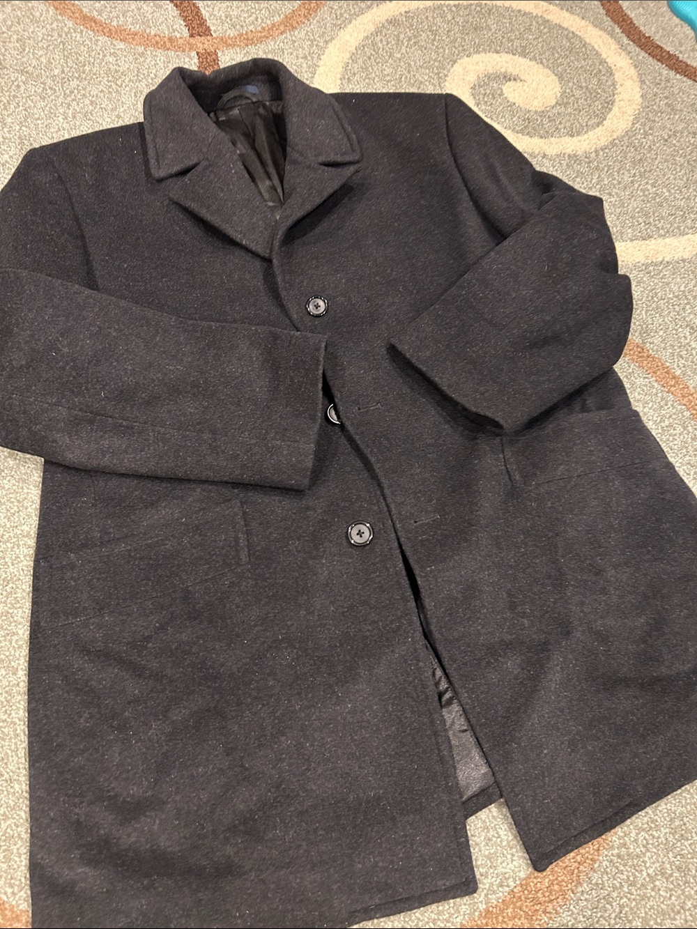 Nautica Men's Black Wool Pea Coat